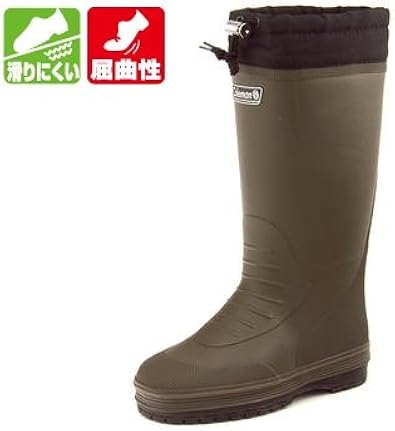 Amazon コールマン メンズ 防寒レインブーツ カーキ レインシューズ