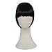 REECHO Fashion Full Length Synthetic 1 Piece Layered Clip in Hair Bangs Fringe Hairpieces Hair Extensions Color - Jet Black
