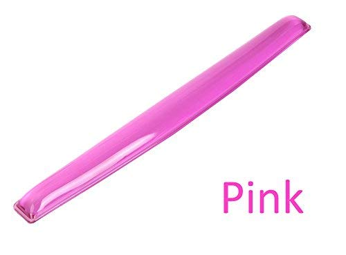 ABRONDA Silicone Gel Keyboard Wrist Rest Pad - Gel Keyboard Wrist Rest Pad & Mouse Wrist Rest Support for Office Gaming Computer Laptop Ergonomic Comfortable Pain Relief (Pink Keyboard Pad)