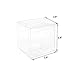 Mose Cafolo 50pcs 2.5x2.5x2.5 inches (6.35x6.35x6.35cm) Clear Plastic Candy Gift Boxes Thick PVC Anti Scratch Holiday Wedding Party Favor (Transparent Cube Box)