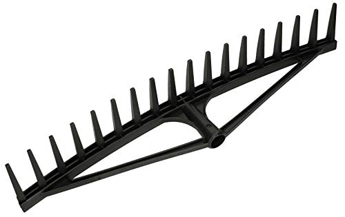 KOTARBAU® Robuster Rechen 610 mm Laubbesen Laubharke Fächerbesen Laubfeger Laubfächer Laubrechen aus Kunststoff Schwarz… – Bild 4