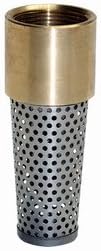 ProPlumber Brass/Stainless Steel, 1-1/2" Foot Valve