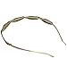 CoverYourHair Metal Headband - 2 Pack Narrow Headbands - Bridal Headpiece - Gold Leaf Hairband