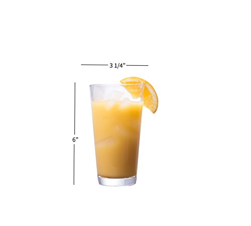 Palais Glassware 'Hendaye' Collection, Clear Glass Sets (Set of 16 - 8 17 OZ & 8 13 OZ, Clear)