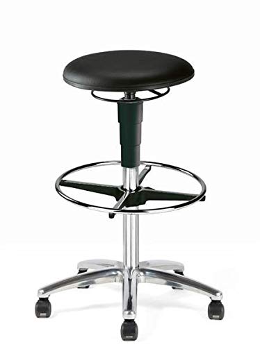 Camlab 1198311 Hyad 2 High Lab Stool with Castors and Synthetic Seat