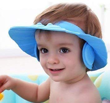 JN ENTERPRICE Adjustable Safe Soft Bathing Baby Shower Cap Wash Hairbaby Cap