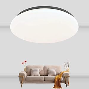 Ketom Led-plafondlamp, rond, IP44, badkamerlamp, 24 W, vervangt 200 W gloeilamp, 2100 lm, natuurwit, 4000 K, 160…