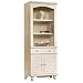 Sauder Harbor View Library/Bookcase With Doors , Antiqued White finish
