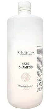Weidenrinde Haarshampoo 1000 ml, Spezialpflege, Weidenrindenhaarshampoo mit Extrakten aus Weidenrinde, Meersalz und Rosmarin,