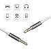 Jeselry 2 Pack 3.5mm Audio Cable Male to Male (4Ft/1.2M), 4 Pole Hi-Fi Stereo AUX Cord, Audio Jack Auxiliary Cord Extension Adapter for Headphones, Car and All 3.5 mm Enabled Devices - White
