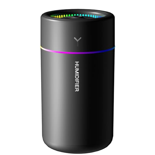 Mini Humidifier, USB Personal Desktop Humidifier for Car, Office, Bedroom etc. Auto Shut-Off, 2 Mist Modes, Super Quiet - (BL - Black)