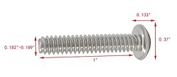 FixtureDisplays® 10-24 X 1" Stainless Pan Head
