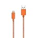 Lightning Cable, 6 Ft iPhone 6S Charger F-color Long Apple MFI Certified Nylon Braided Lightning to USB Cable for iPhone 6S 6 Plus 5S 5C 5 iPhone SE 2016, iPad Air 2 3 Mini 2 3 4 iPad Pro Orange