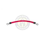 Spartan Power 1/0 AWG 0 Gauge 12 Inch Single Red Inverter Battery Cable with 5/16" Ring Terminals