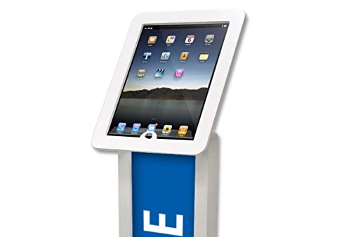 Maclocks 140W213EXENW Executive Enclosure Kiosk with BrandMe Floor Stand for iPad 2/3/4, iPad Air, iPad Air 2, Pro 9.7, iPad 9.7 (White)