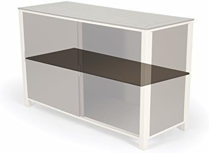 Telescope Casual Furniture Patio Storage Box Shelf with Textured Graphite Frame Finish, 25"x 64"