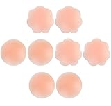 4 Pairs Womens Reusable Silicone Nipple Covers Adhesive Breast Petals Pastie Nude