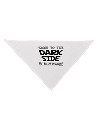TooLoud Come To The Dark Side - Cookies Printed White Dog Bandana 26"