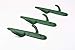 Comfify Set of 3 Hooks Cast Iron Cactus Double Wall Mounted Hooks/Hangers - Decorative Wall Mounted Hooks for Coats, Bags, Towels and More - w/Screws and Anchors Included - Rustic Green