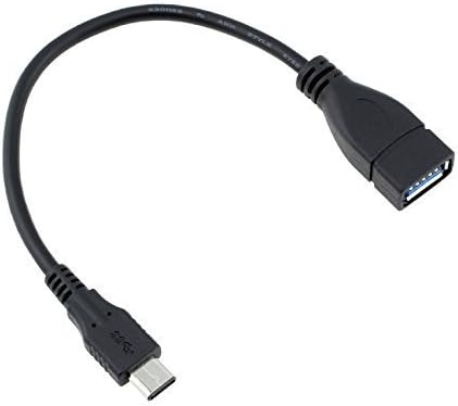 Advent Basics USB Type C to USB 3.0 Type A Adapter, Charge and Sync Cable, On The Go (OTG Host Cable) for Type-C Supported Devices (6 Inch, Black)