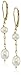 Gold-Plated Silver White Freshwater Cultured Pearl Earrings