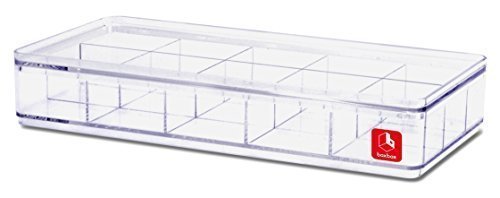 Stackable Lego Dimensions Storage Box Clear Plastic Display Case - 15 Dividers