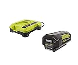 Ryobi OP401 40V Li-Ion Battery Charger & (1) OP40261 40V 2.4Ah Battery (Certified Refurbished)