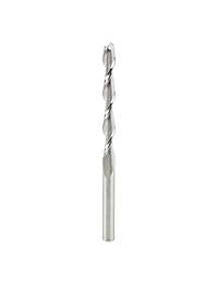 Amana Herramienta 46272 Espuma sólida de carburo up-cut espiral de corte 1 4 D x 2   1 4 CH X 1 4 SHK X 4 inch de largo y parte inferior plana Router Bit