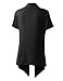 ALL FOR YOU Women's Soft Drape Cardigan Short Sleeve Made in USA