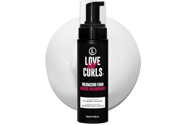 Love Ur Curls® Volumizing Foam, Lightweight Mousse for Curly Hair, Volume & Definition, Frizz Control, Soft Hold, Vegan, Sili