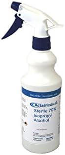 Acta Medical Sterile Isopropyl Alcohol, 70% IPA/ 30% WFI, 16 oz Spray Bottles, 12 Bottles per Case.