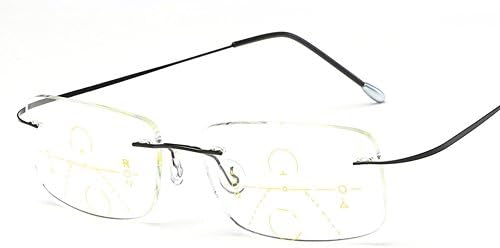 Ultralight Titanium Multifocus Glasses For Men Women 3 Powers in 1 Reader