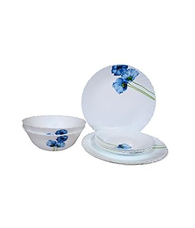 Diva Round BLUE POPPIES Dinner Set 19 -Pcs 100% vegetarian Dinner set