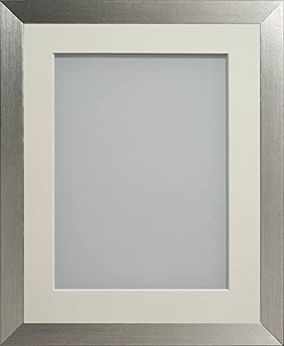 Frame Company Simpson Range Silver 16x12 inch Frame With Ivory Mount for 12x8 inch *Choice of Sizes* Fitted with Real Glass — image 1