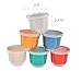 Home-X Set of 6 Small Plastic Cups with Lids - Reusable Plastic Dessert Molds for Jello, Gelatin, Ice Cream - Food and Dishwasher Safe Small Freezer Containers for Making Desserts