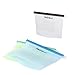 Meneco Reusable Silicone Food Storage Bag Airtight Seal Freezer Bags Reusable Snack Bags Sandwich Bags Microwave Dishwasher Safe (2 large 1 small)