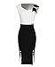 LECHEERS Women Colorblock Bodycon Business Formal Party Pencil Dress