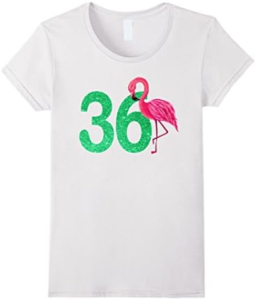Womens Flamingo 36th Birthday 36 Year Old TShirt Medium White