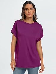 AUTOMET Womens Tops Casual Oversized Basic T Shirts
