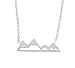 Altitude Boutique 18kt Gold Mountain Necklace for Women | Gold or Silver Plated Mountain Jewelry | Lightweight, Hypoallergenic, Waterproof Chain (Silver)