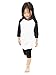 Hat and Beyond Kids Raglan 3/4 Sleeveless Baseball T-Shirts Baby (XXS (2-3 Yrs 3T), White/Black)