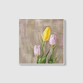 Framed Canvas Wall Art for Living Room, Bedroom Flowers Canvas Prints for Home Decoration Ready to Hang - 24x36 inches - 16x16 inches