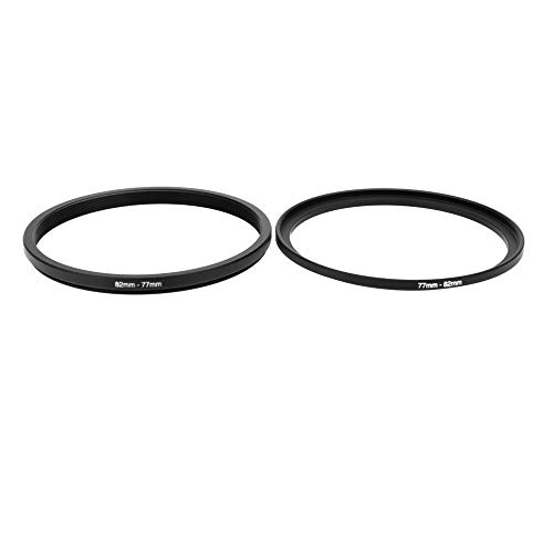 Coersd 9pcs 37-49-52-55-58-62-67-72-77-82 mm Lens Step Up Filter Ring Set Kit as Hood Holder