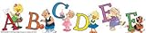 Eureka Suzy Zoo Character Letters Deco Trim - DISCONTINUED by Manufacturer