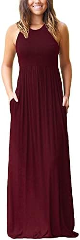 chinese dress ladies GRECERELLE Women's Casual Loose Pocket Long Dress Short Sleeve Split M   MODAndME