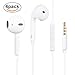 Kuso 4PACK Headphones Premium Quality Earphones Earbuds with Mic & Remote Control Fully Compatible with iPhone6, 6s, 6 Plus, 6s Plus, iPhone 5s 5c 5, SE,iPad /iPod (White)
