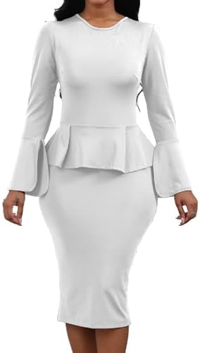 white fitted pencil dress Victoria Beckham Fitted Pencil Dress in White