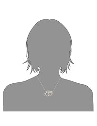 Disney Joyería para mujeres y niñas, collar de plata de ley con dos tonos de circonita cúbica Mickey y Minnie Mouse, cadena de 18.0 in Mickey para el 90º aniversario de cumpleaños