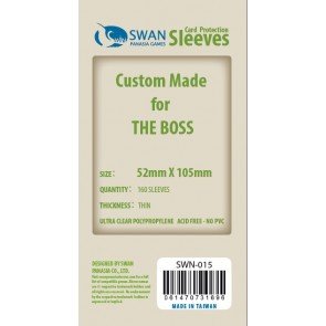 Swan Card Sleeves (52x105mm) - 160 Pack, Thin Sleeves - The Boss