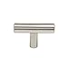 Gobrico (5 Pack) Kitchen Cabinet Drawer Handles and Pulls T Bar, Brushed Nickel Bathroom Drawer Dresser Handle, Stainless Steel T-bar Knobs Overall Length 50mm/2 Inch
